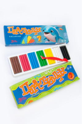 Пластилін восковий, 7 кольорів, 140 г, Little Artist